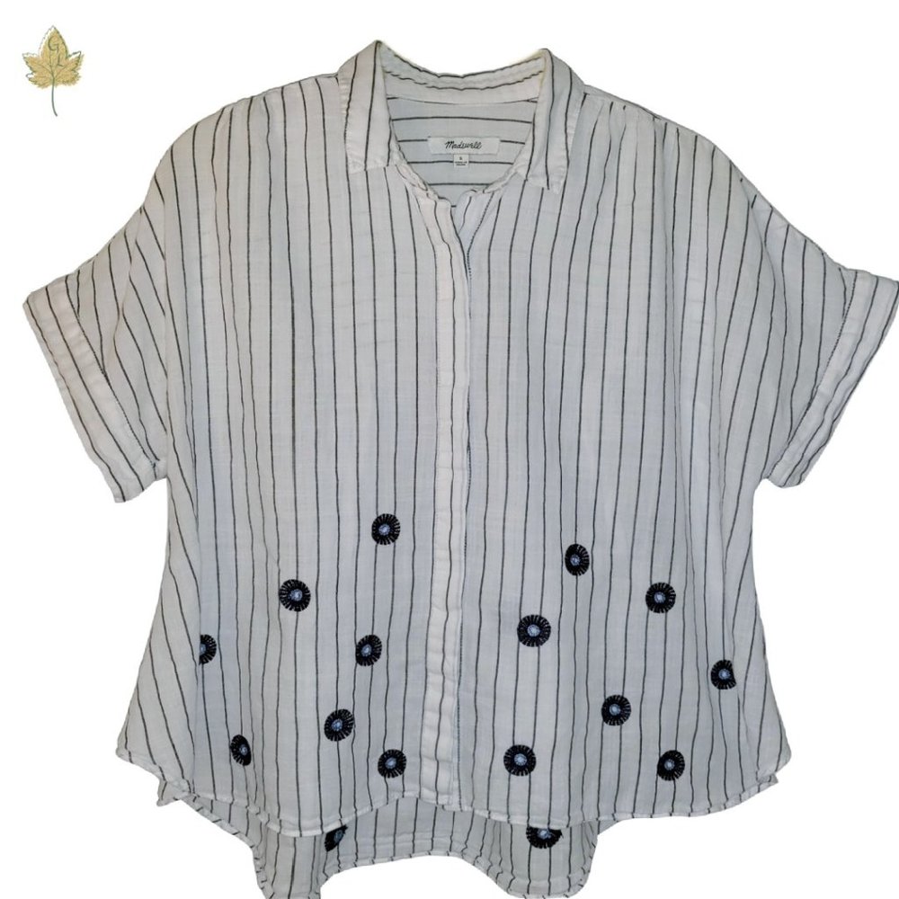 Madewell | Button up Blouse | Stripes & Floral | Small